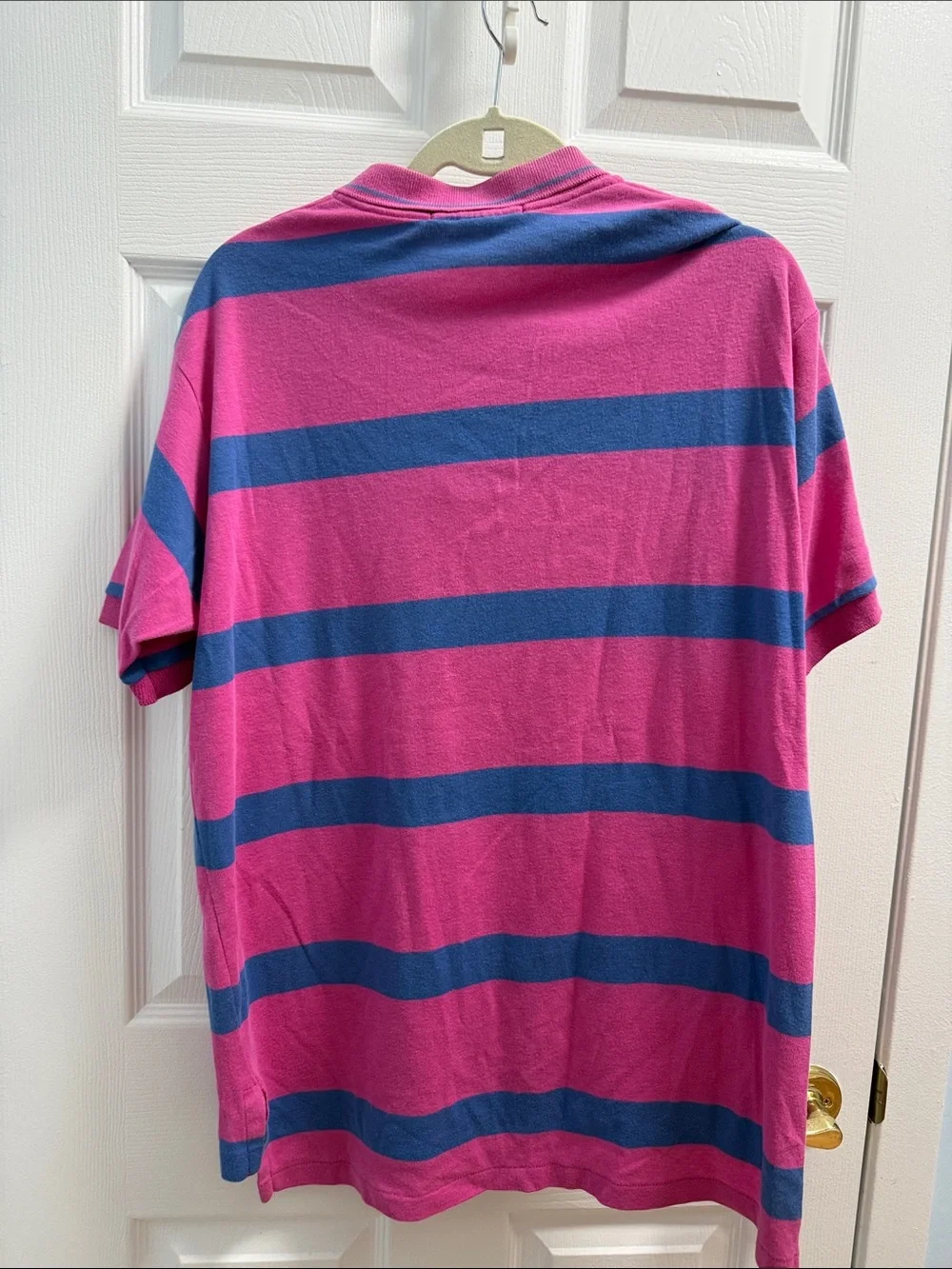 Polo by Ralph Lauren Pink and Blue Striped Short-Sleeve Polo
